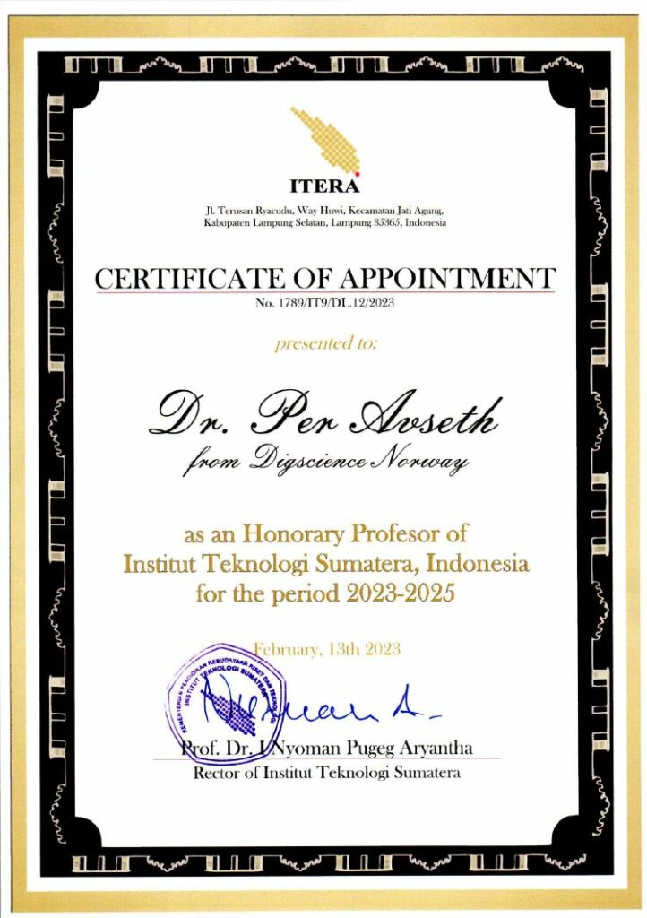 We want to congratulate our co-founder and CTO Dr. Per Avseth with the appointment to Honorary Professor at Institut Teknologi...